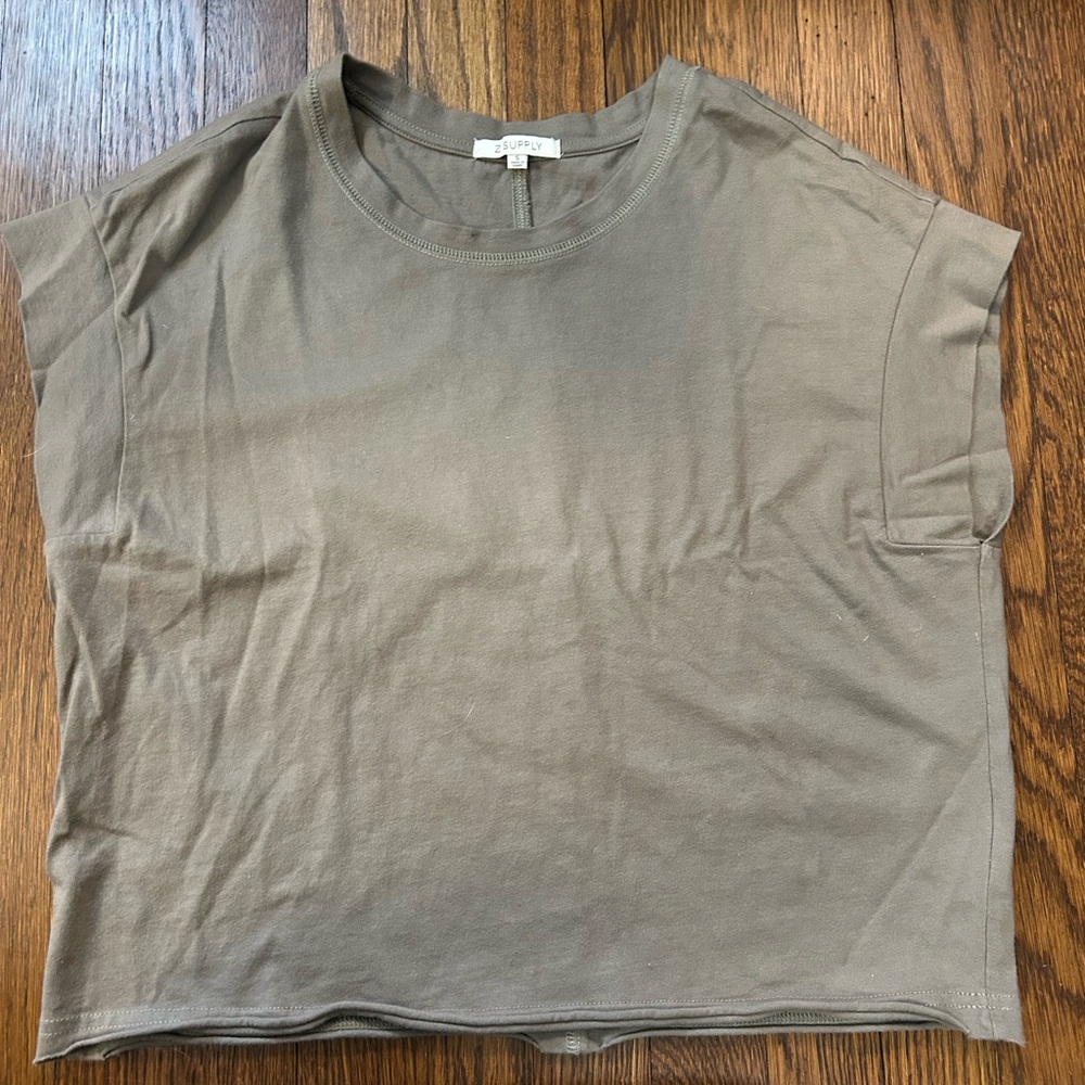 Z supply  Olive Green Boxy Tee